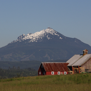View of Mt Pilchuck on the way to the studio